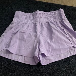 Pink Lily Light Purple Athletic Shorts